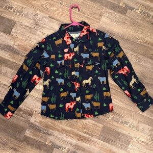 Cotton & Rye Western Print Snap Button Shirt Size XL 12 New without tags